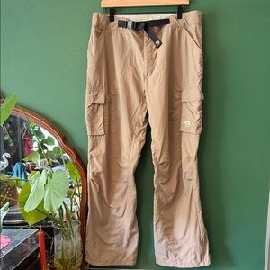 Mountain Hard Wear Mens Cargo Pocket Hiking Pants Khaki Brown OM2323 Size XL